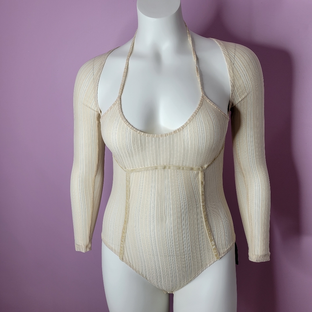Shein beige body suit medium